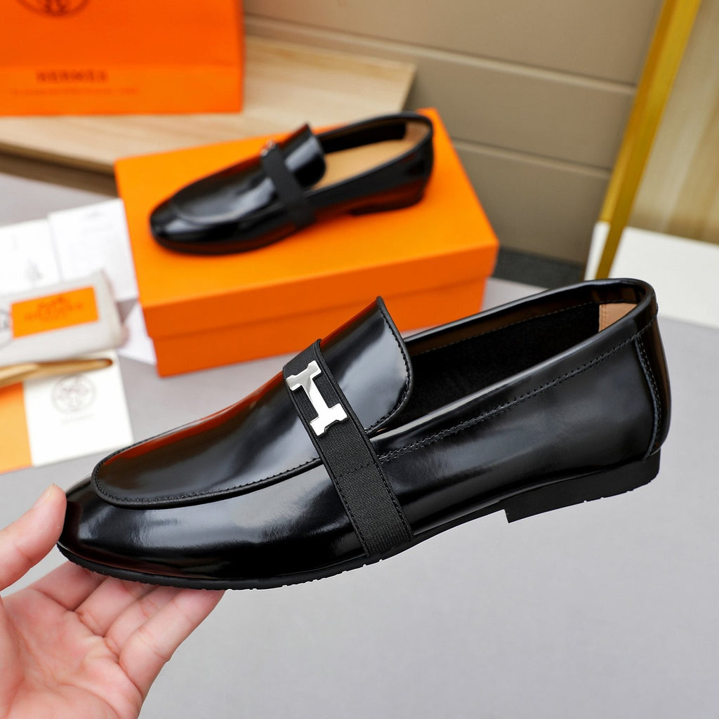 Hermès Black H-Hardware Loafers — model