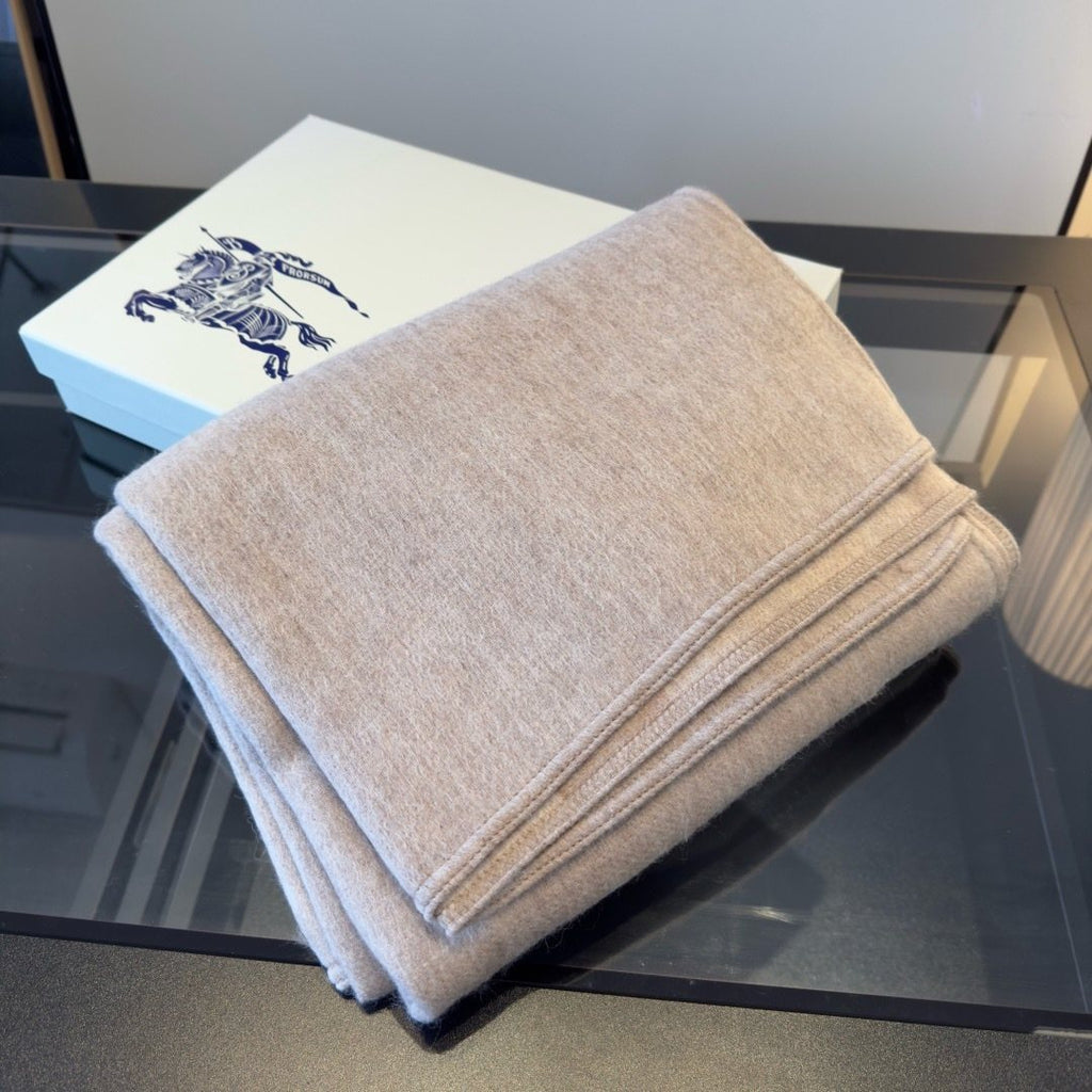 Burberry Reversible Color-Block Poncho — detail