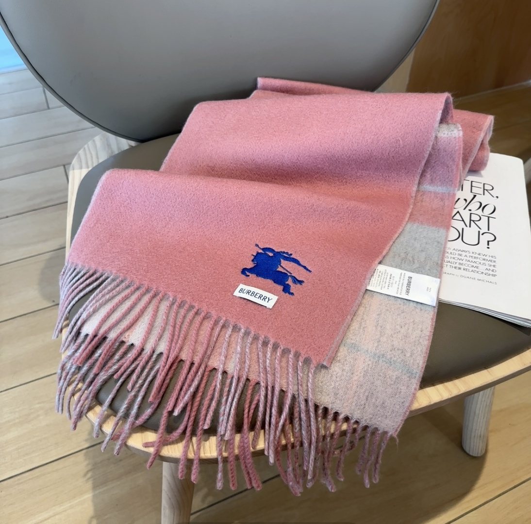 Burberry Two-Sided Fringed Scarf — back