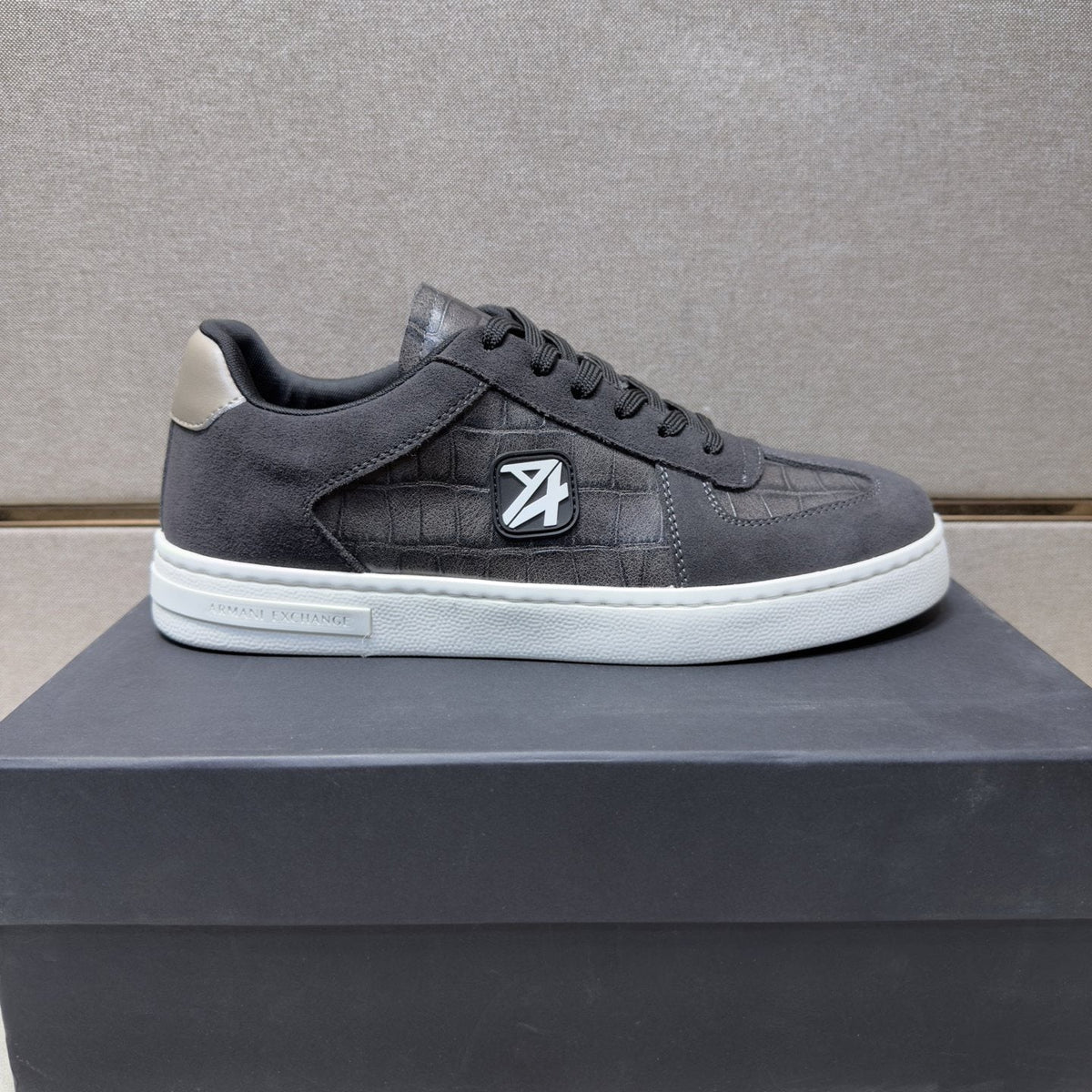 Armani Exchange Paneled Low-Top Sneakers — side