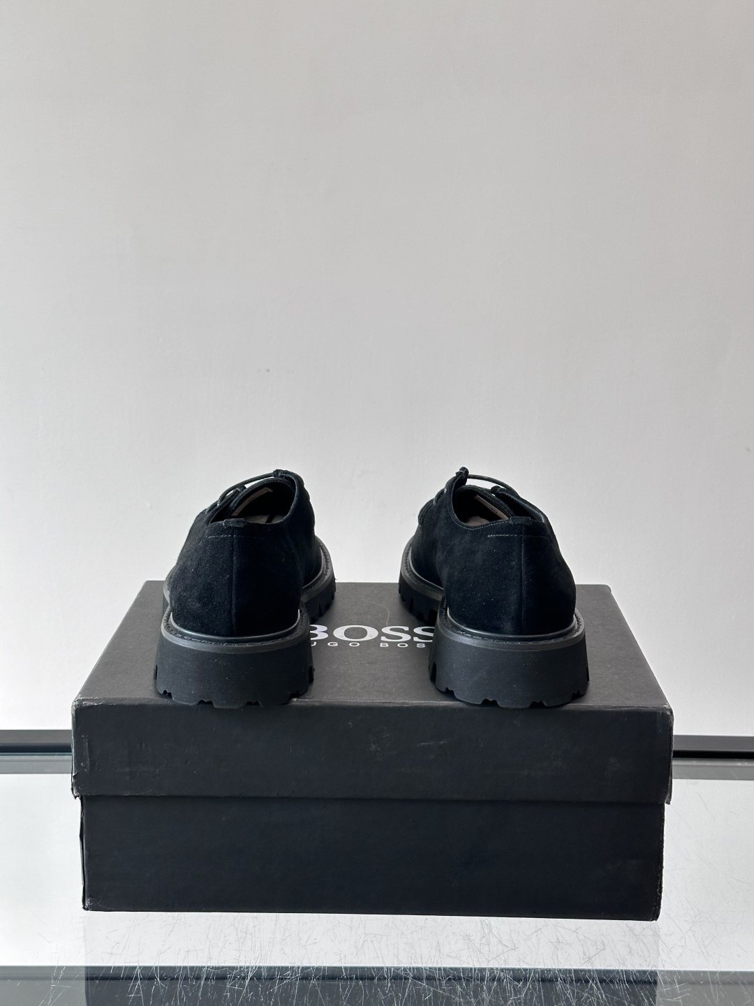 BOSS Suede Lug Sole Derby Shoes — back